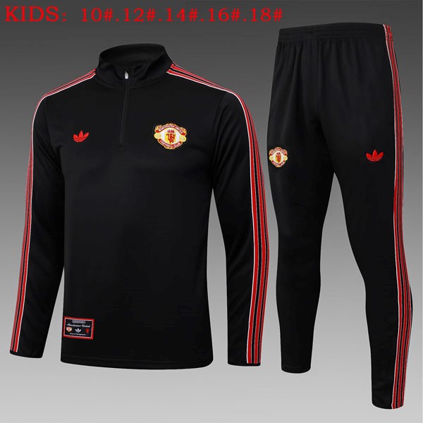 Ninos Sudadera De Training Manchester United 2025 2026 Negro 4